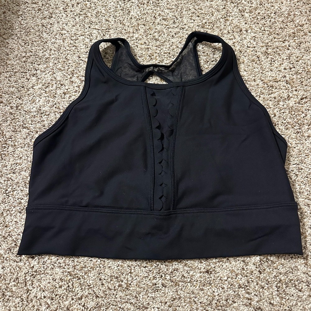 CALIA by Carrie Underwood Black High-Neck Scalloped Bralette